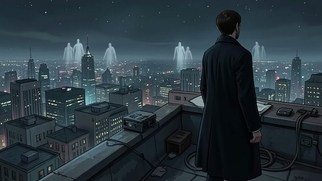 巴黎上空的死者,《长夜行》中的场景。巴黎上空的死者 逝者的幻象 巴达穆想象死者聚集在城市上空,其中包括他在战争、非洲和兰西遇见的人。这个幻象将零散的记忆汇聚成一场夜间行列。 记忆化为景象 想象中的集会让被遗忘者暂时重现,却无法使他们复生。死者仍属于一个早已将他们抛在身后的世界。