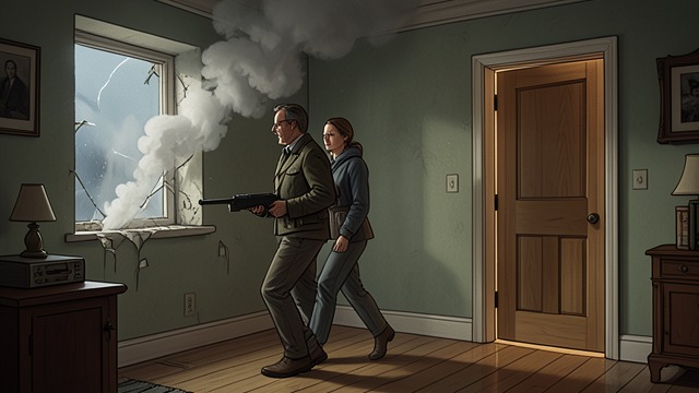 The House Pursuit from "Mr. & Mrs. Smith". The House Pursuit Return to familiar ground John and Jane return to their residence and use its rooms, doors, and concealed spaces as tactical terrain.