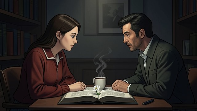 The Flower and Coffee from "Mr. & Mrs. Smith". The Flower and Coffee A return to the room Jane expects the night to have been temporary, but John returns with coffee and the newspaper.