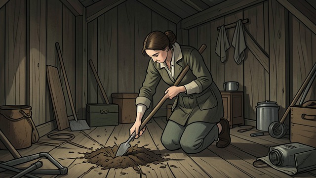 Jane Finds the Hollow Floor from "Mr. & Mrs. Smith". Jane Finds the Hollow Floor Suspicion in the shed Jane enters John’s workspace and notices that the floor sounds hollow.