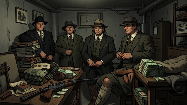 An Arsenal Revealed from "Mr. & Mrs. Smith". An Arsenal Revealed Weapons and cash Below the shed, Jane finds weapons of many kinds and stacks of foreign currency.