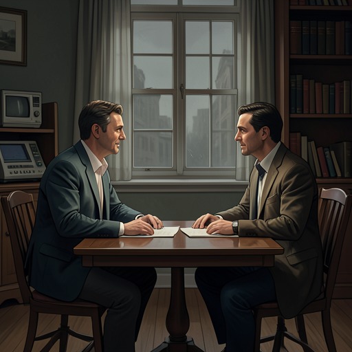 The Marriage on Trial from "Mr. & Mrs. Smith". The couple’s staged marital checkup exposes a real estrangement that eventually forces them to rebuild their relationship.