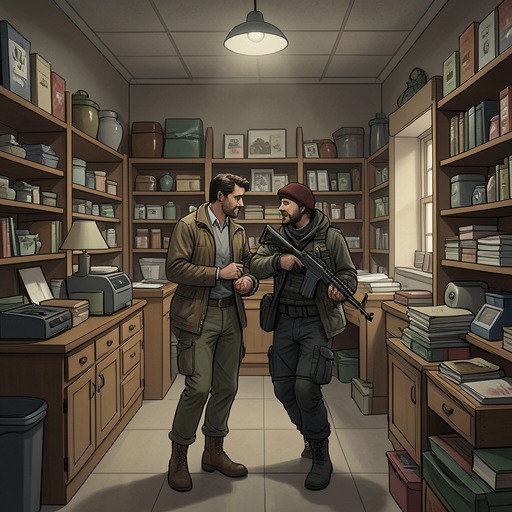 The Final Home-Made Battle from "Mr. & Mrs. Smith". The final store assault converts the Smiths’ consumer-world setting into a defense ground where their skills and trust can operate together.