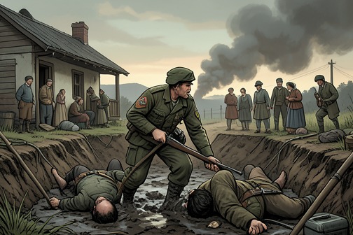 Battle of Perekop from "2666". The Battle of Perekop is recalled as part of the German advance into the Crimean peninsula after the crossing of the Dnieper.
