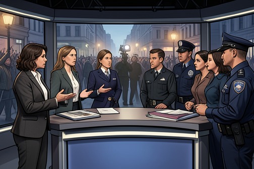 Women’s Action questions the Santa Teresa investigation on Mexican television from "2666". Women in Action’s television appearance in Mexico City turns the Santa Teresa murders from a series of local crime reports into a public challenge to the…