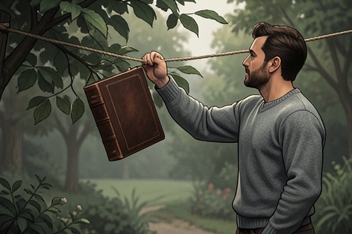 Amalfitano hangs Dieste’s geometry book on the clothesline from "2666". Oscar Amalfitano’s decision to hang Rafael Dieste’s geometry book on a clothesline becomes an improvised, uneasy counterpart to Marcel Duchamp’s Unhappy…