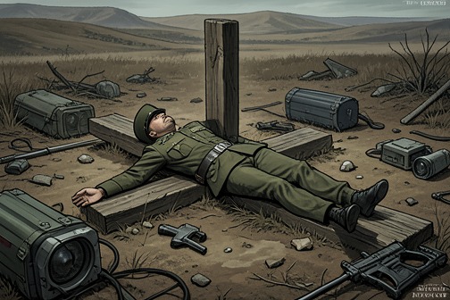 Crucifixion of General Entrescu from "2666". The Crucifixion of General Entrescu is a wartime episode recalled years later through the testimony of a crippled former officer.