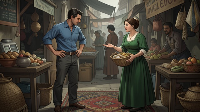 Meeting Rebeca from "2666". A Conversation at the Market A Small Purchase Espinoza meets Rebeca at the crafts market and buys a rug, then returns to talk with her.