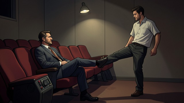Public Provocation from "Off Campus". A Bully in the Audience Targeting Tom’s Relationship At the campus screening of Rashomon, Jack kicks Tom’s seat and taunts him about being gay while other…