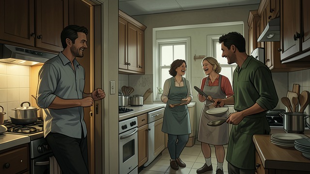 The Kitchen That Holds Them from "Off Campus". Witnessing a Family An unfamiliar domestic rhythm At the Anders home, Tom watches Reese and Mr.