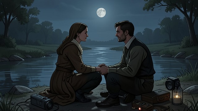 A Secret Meeting from "The God of Small Things". A Secret Meeting Chosen Intimacy Ammu and Velutha meet at night by the river.