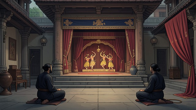 The Temple Reunion from "The God of Small Things". The Temple Reunion A Shared Story Rahel and Estha attend a kathakali performance at the temple, sitting apart but joined by the story.