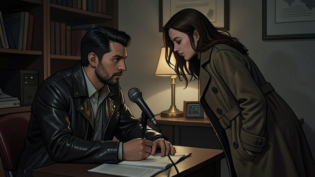 A Voice on the Radio from "The Crying of Lot 49". The Disc Jockey’s Defeat A new professional distress Mucho tells Oedipa that his program director wants to edit his conversations with callers.