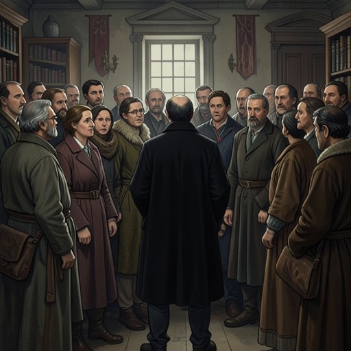 A Network of the Dispossessed from "The Crying of Lot 49". The novel repeatedly links unofficial communication to people excluded, forgotten, or alienated from public institutions.