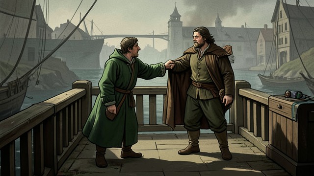 An Invitation on the Bridge from "The Silver Chair". Hospitality Offered The Lady’s promise The Lady of the Green Kirtle praises the gentle giants of Harfang.