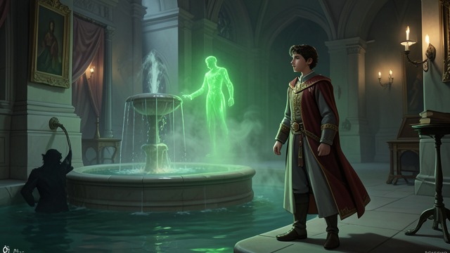 The Green Visitor from "The Silver Chair". A Beautiful Apparition The prince’s new preoccupation Rilian tells Drinian that he has seen the most beautiful thing in the northern woods.