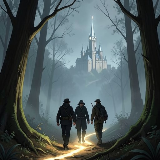 The Search for Rilian from "The Silver Chair". Jill, Eustace, and Puddleglum follow Aslan’s signs from Narnia’s court through dangerous detours to Rilian’s rescue.