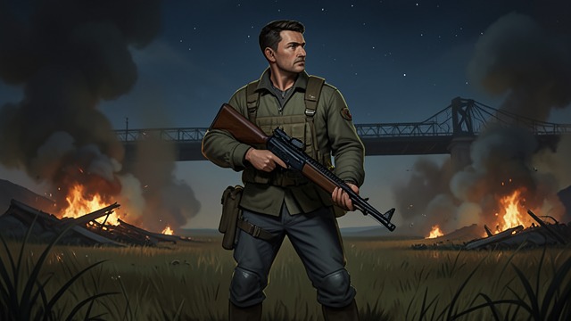 Mission Accomplished from "For Whom the Bell Tolls". The Bridge Falls Deliberate action Jordan shoots the sentry, coordinates with Anselmo, and places the charges beneath The bridge.