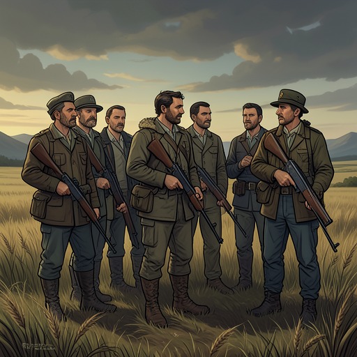 The Idea of Brotherhood from "For Whom the Bell Tolls". This flow traces the movement from isolated individuals toward a temporary family and the final pain of separation.