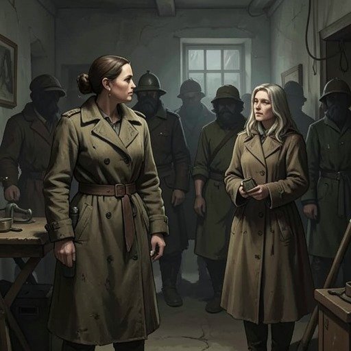 Pilar and Maria’s Protective Bond from "For Whom the Bell Tolls". This flow traces Pilar’s guardianship of Maria from rescue and recovery through affection, jealousy, and a final effort to secure her escape.