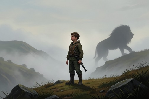 Aslan Reveals His Guidance from "The Horse and His Boy". As the mist brightens, Shasta sees that the presence beside him is Aslan, the great Lion.