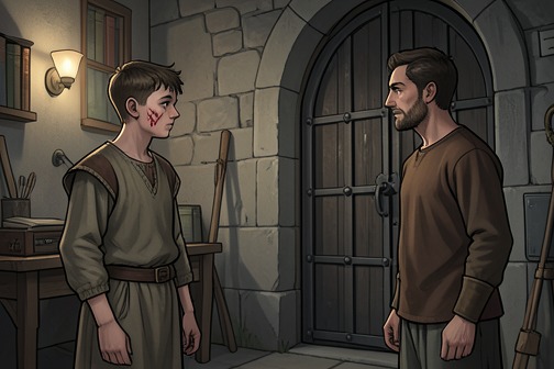 The Lost Prince Revealed from "The Horse and His Boy". King Lune recognizes Shasta as the missing son he lost years earlier.