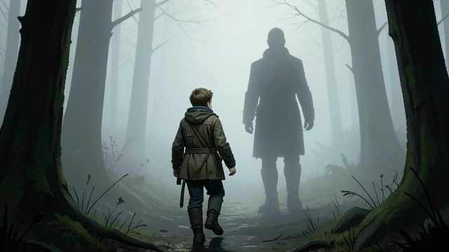 The Guide in the Fog from "The Horse and His Boy". A voice beside the road Sorrows told aloud Shasta walks through darkness and fog, convinced that he is the most unfortunate boy alive.