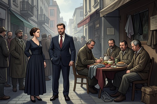 Evita's visit to Madrid from "Los pacientes del doctor García". Evita’s visit to Madrid in 1947 provides a public backdrop to the private machinery of Clara Stauffer’s escape network.