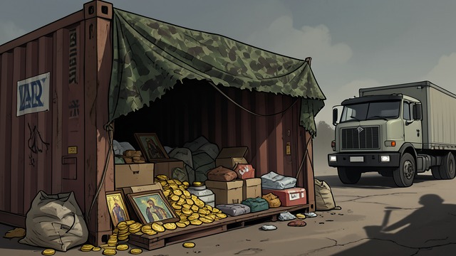 The Loot Moves from "Los pacientes del doctor García". Concealed Shipments Camouflaged cargo Paintings, gold, jewelry, and religious objects leave Spain hidden among legitimate goods and modified vehicles.