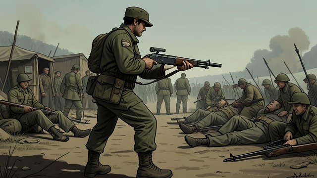 Beyer’s Conscience from "Los pacientes del doctor García". Refusal at the Firing Line A moral boundary Heinrich Beyer refuses to shoot the prisoners despite knowing the punishment for disobedience.