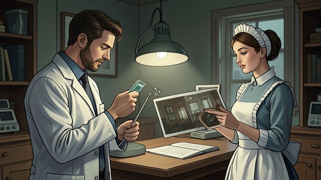 Photographic Identification from "Partners in Crime". Photographic Identification Evidence Collected Tommy has Elise handle a glass slide while taking room photographs.