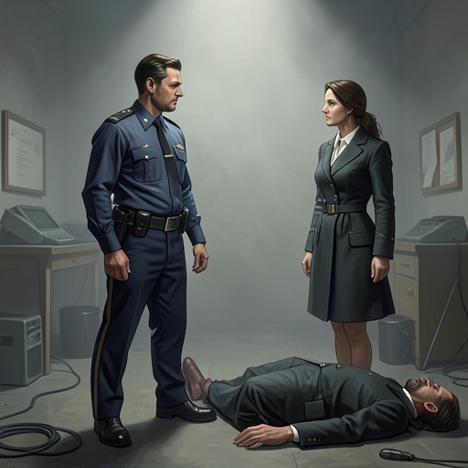 The Fog, the Actress, and the Murder from "Partners in Crime". This flow traces the discovery that the apparent murder by James Reilly was actually committed by the policeman whose presence seemed to secure the scene.