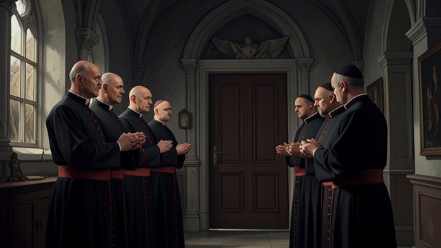 A Closed World from "Conclave". A Closed World Sequestration begins The electors surrender devices, enter the Sistine Chapel, and swear to keep the proceedings secret.