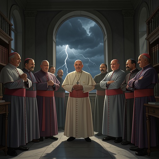 Terror and the Meaning of Strength from "Conclave". The attacks provoke an argument over whether the Church should answer violence with forceful confrontation or with the witness of nonviolence.