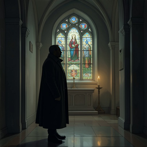 Institution and Conscience from "Conclave". Lomeli’s loyalty to the Church is challenged by the possibility that protecting the institution may conflict with hearing God in conscience.