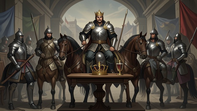 Imperial Success from "Le Morte d'Arthur". The High Point of Rule Victory abroad Arthur defeats the Emperor of Rome and receives the imperial crown.