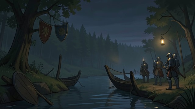 Signs on the Road from "Le Morte d'Arthur". The Forest Keeps Evidence Shields mark the prisoners Ector sees familiar shields hanging by a ford, learning that many knights have been taken.