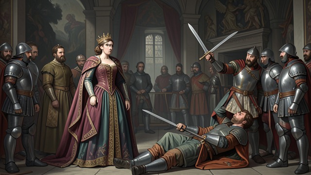 The Queen’s Trial from "Le Morte d'Arthur". Reputation on Trial Suspicion gathers After a knight is poisoned at her feast, Guenever is accused of treason.
