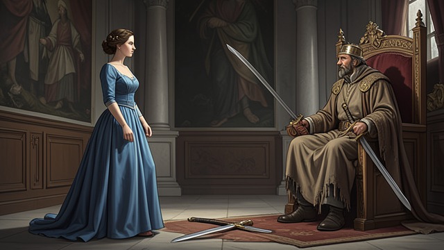The Lady’s Death from "Le Morte d'Arthur". Anger at the Court A conflict of justice The Lady of the Lake demands the head of Balin or of the damsel.