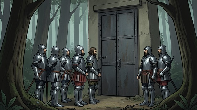 The Grail Scatters the Knights from "Le Morte d'Arthur". A Common Quest, Unequal Paths Departure from court The Grail’s appearance leads the knights to swear they will seek it.