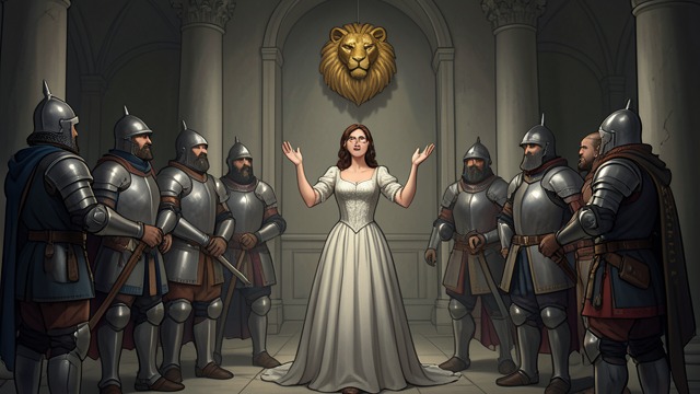 A Queen’s Marriage from "Le Morte d'Arthur". A Royal Union A political marriage Guenever arrives as King Leodegrance’s daughter, accompanied by the Round Table and a hundred knights.