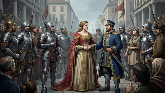 The Queen’s Trial by Combat from "Le Morte d'Arthur". A Charge Requires a Champion No knight steps forward Meliagrance accuses the queen, and at first the court’s knights refuse to fight for her.