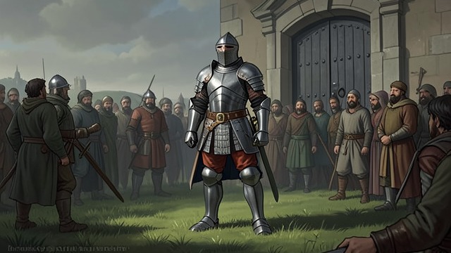 骑士的代价,《亚瑟王之死》中的场景。声名塑造骑士的未来 英勇事迹广为见证 比武大会与公开救援为每位骑士的价值留下记录。兰斯洛特爵士、特里斯特兰爵士与加雷斯爵士凭借显而易见的行动赢得声誉。 声望带来压力 骑士一旦受到赞誉,人们便期待他再创佳绩。这种压力促使骑士接受危险的挑战,也可能使退却显得比死亡更可耻。