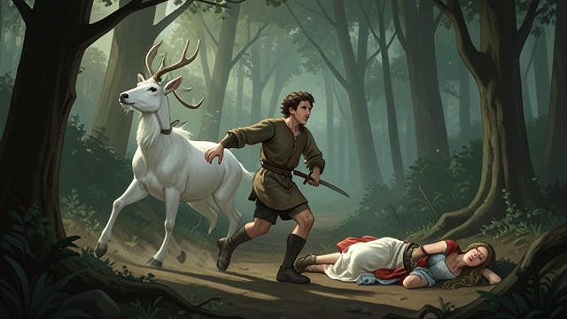 A Young Knight’s First Quest from "Le Morte d'Arthur". Honor Begins with a Mistake A white hart escapes Gawaine rides after the white hart, accompanied by his brother.