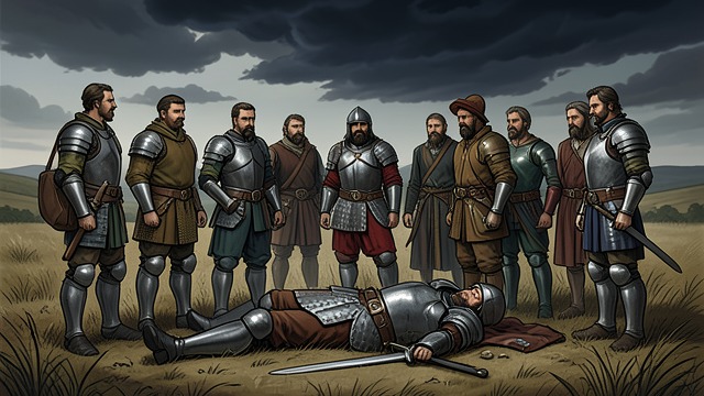 Lamorak’s Murder from "Le Morte d'Arthur". A Knight Is Attacked by Kin Envy gathers Gawaine and his brothers resent Lamorak, both for his prowess and for his relationship with Morgause.
