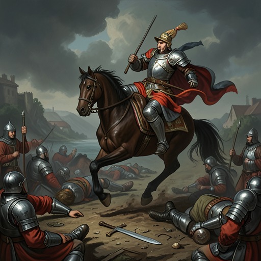 The Final War and Arthur’s Death from "Le Morte d'Arthur". This flow traces Mordred’s usurpation, Arthur’s return, the final battle, and the uncertain departure that closes the king’s story.