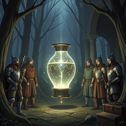The Grail as a Test of Purity from "Le Morte d'Arthur". This flow traces the Grail’s movement from a wondrous object to a spiritual test that judges character, desire, and conduct.