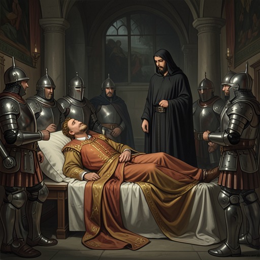 The End of Arthur’s World from "Le Morte d'Arthur". This flow traces the deaths, withdrawals, and succession decisions that end the Round Table era and leave its inheritance to survivors.