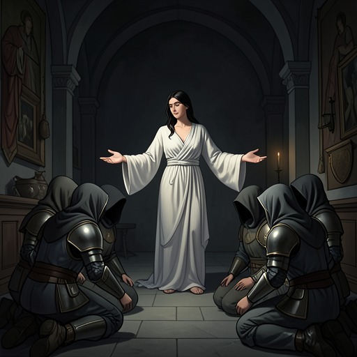The Fall of Morgan’s Schemes from "Le Morte d'Arthur". This flow traces Morgan le Fay’s recurring attempts to undermine Arthur and the counterforces that repeatedly prevent her from mastering the kingdom.