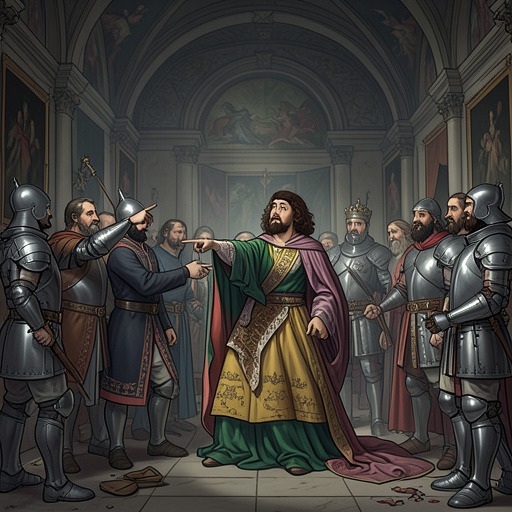 The Stages of Arthur’s Decline from "Le Morte d'Arthur". This flow traces how Arthur’s confident rule gives way to suspicion, divided loyalties, and the final loss of both king and fellowship.